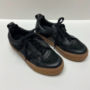 All Saints Women’s Black Suede Leather Lace Up Sneaker Shoes Size EUR 39